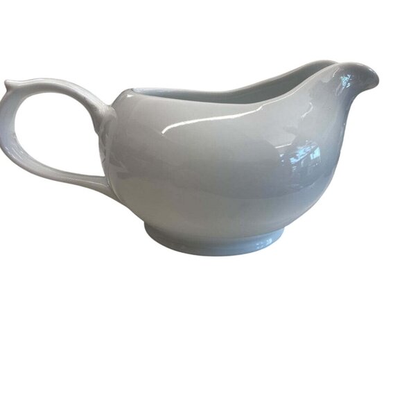 Danesco White Gravy Boat & Spoon Set - Picture 5 of 7